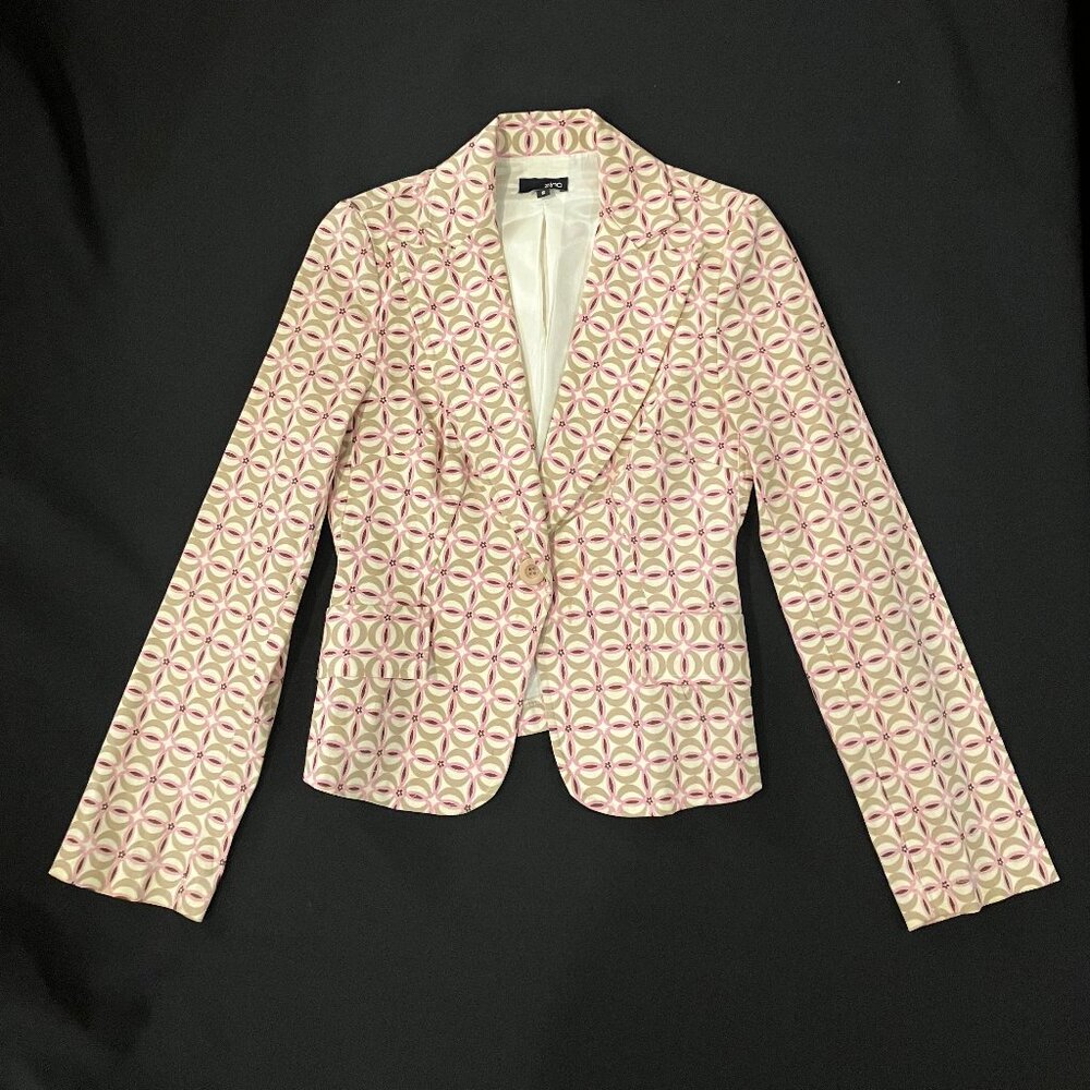 ZINC CREAM PINK WOMENS VINTAGE BLAZER Y2K SIZE SMALL